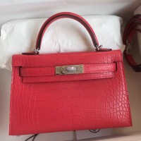 Replica Hermes Kelly Mini II 19cm Crocodile Bag