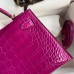 Hermes Rose Scheherazade Kelly Mini II 19cm Crocodile Bag Replica Replica Hermes Kelly Mini II 19cm Crocodile Bag