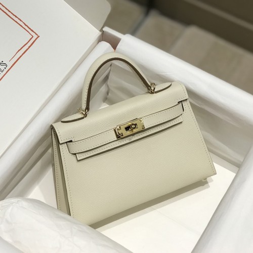 Hermes Kelly Mini II Bag 19cm Craie Replica Hermes Kelly Mini II Bag 19cm