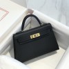 Hermes Kelly Mini II Bag 19cm In Black Epsom Leather GHW
