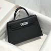 Hermes Kelly Mini II Bag 19cm In Black Epsom Leather PHW