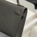 Hermes Kelly Mini II Bag 19cm Etain Replica Hermes Kelly Mini II Bag 19cm