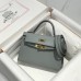 Hermes Kelly Mini II Bag 19cm Glacier Gray Replica Hermes Kelly Mini II Bag 19cm