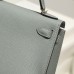 Hermes Kelly Mini II Bag 19cm Glacier Gray Replica Hermes Kelly Mini II Bag 19cm