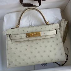 Replica Hermes Kelly Mini II 19cm Ostrich Bag