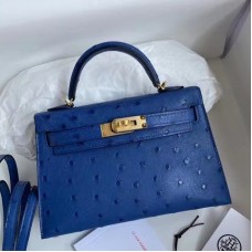Replica Hermes Kelly Mini II 19cm Ostrich Bag