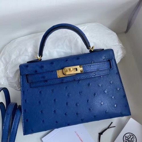 Replica Hermes Kelly Mini II 19cm Ostrich Bag
