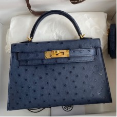 Replica Hermes Kelly Mini II 19cm Ostrich Bag