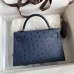 Replica Hermes Kelly Mini II 19cm Ostrich Bag