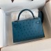 Replica Hermes Kelly Mini II 19cm Ostrich Bag