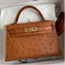 Replica Hermes Kelly Mini II 19cm Ostrich Bag