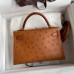 Hermes Gold Kelly Mini II 19cm Ostrich Bag Replica Replica Hermes Kelly Mini II 19cm Ostrich Bag