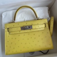 Replica Hermes Kelly Mini II 19cm Ostrich Bag