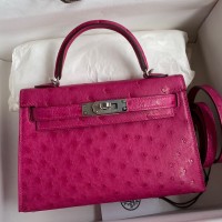 Replica Hermes Kelly Mini II 19cm Ostrich Bag