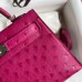 Hermes Rose Red Kelly Mini II 19cm Ostrich Bag Replica Replica Hermes Kelly Mini II 19cm Ostrich Bag