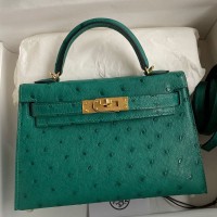 Replica Hermes Kelly Mini II 19cm Ostrich Bag