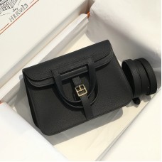 Replica Hermes Halzan 25 Bag Black Replica Hermes Halzan 25 Bag