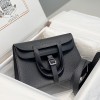 Hermes Halzan 25 Bag Clemence Leather Black PHW