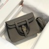 Hermes Halzan 25 Bag Clemence Leather Etain GHW