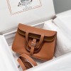 Hermes Halzan 25 Bag Clemence Leather Gold PHW