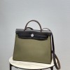 Hermes Herbag Zip 31 Bag in Dark Green / Black