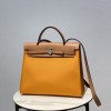 Hermes Herbag Zip 31 Bag in Gingbmre / Gold
