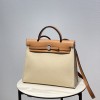 Hermes Herbag Zip 31 Bag in Grey / Gold