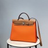 Hermes Herbag Zip 31 Bag in Orange / Gold