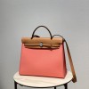 Hermes Herbag Zip 31 Bag in Rose Lipstick / Gold