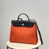 Hermes Herbag Zip 31 Bag in Rouge Tomato / Black