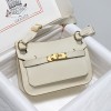 Hermes Jypsiere Mini Bag in Swift Leather Craie GHW
