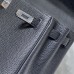 Replica Hermes Kelly 25cm Clemence Black Replica Hermes Kelly 25cm