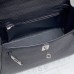 Replica Hermes Kelly 25cm Clemence Black Replica Hermes Kelly 25cm