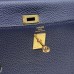 Replica Hermes Kelly 25cm Clemence Deep Blue Replica Hermes Kelly 25cm