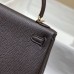 Replica Hermes Kelly 25cm Clemence Ebene Replica Hermes Kelly 25cm