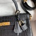 Replica Hermès Black Crocodile Kelly 25cm Bag Replica Hermès Crocodile Kelly Bag