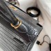 Replica Hermès Black Crocodile Kelly 25cm Bag Replica Hermès Crocodile Kelly Bag