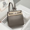 Hermes Kelly Ado Backpack Clemence Leather Etain PHW