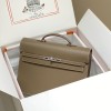 Hermes Kelly Depeche 38 Briefcase In Etoupe Calfskin