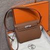 Hermes Kelly Depeches 25 Pouch in Gold Calfskin