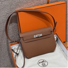 Replica Hermes Kelly Depeches 25 Pouch - Gold Calfskin