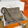 Hermes Kelly Messenger PM Bag in Etoupe Togo Leather