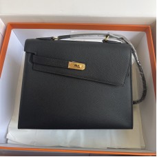 Replica Hermes Kelly En Desordre 20 Bag Black Epsom Hermes Kelly En Desordre 20 Bag Replica