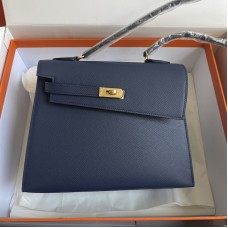 Replica Hermes Kelly En Desordre 20 Bag Deep Blue Epsom Hermes Kelly En Desordre 20 Bag Replica