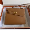 Hermes Kelly En Desordre 20 Bag in Gold Epsom Leather