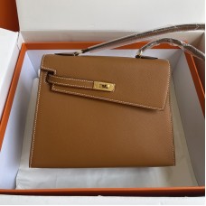 Replica Hermes Kelly En Desordre 20 Bag Gold Epsom Hermes Kelly En Desordre 20 Bag Replica