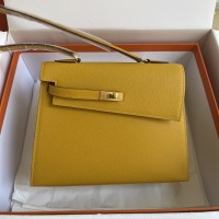Replica Hermes Kelly En Desordre 20 Bag Jaune Ambre Epsom Hermes Kelly En Desordre 20 Bag Replica
