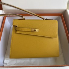 Replica Hermes Kelly En Desordre 20 Bag Jaune Ambre Epsom Hermes Kelly En Desordre 20 Bag Replica
