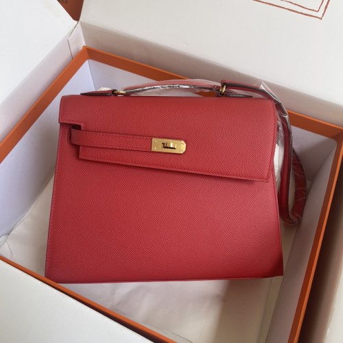 Replica Hermes Kelly En Desordre 20 Bag Red Epsom Hermes Kelly En Desordre 20 Bag Replica