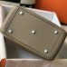 Hermes Lindy 26cm 30cm Bag in Clemence Leather Grey PHW Hermes Lindy 26cm 30cm Bag in Clemence Leather Grey PHW